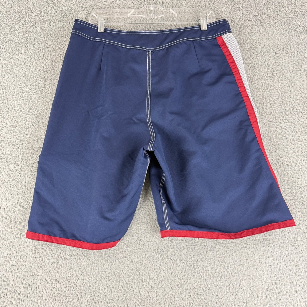 Rusty Board Shorts Mens 36 Navy Blue Vintage Ripstop Mesh Cargo Swim Trunks - Picture 9 of 13
